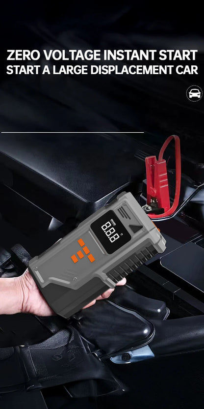 All-in-One Car Jump Starter & Tire Inflator - 12V for Cars/Trucks/SUVs, 10.2 Bar Air Compression,-40°C Resistant,Tire Monitoring