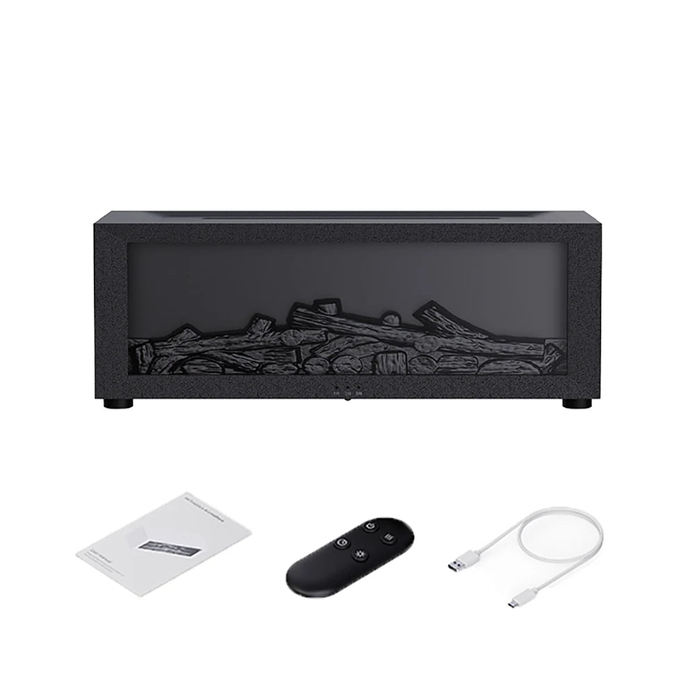 Fireplace Humidifier Flame Aroma Humidifier for Home Aromatherapy Fragrance Diffuser Essential Oil Diffuser with Remote Control