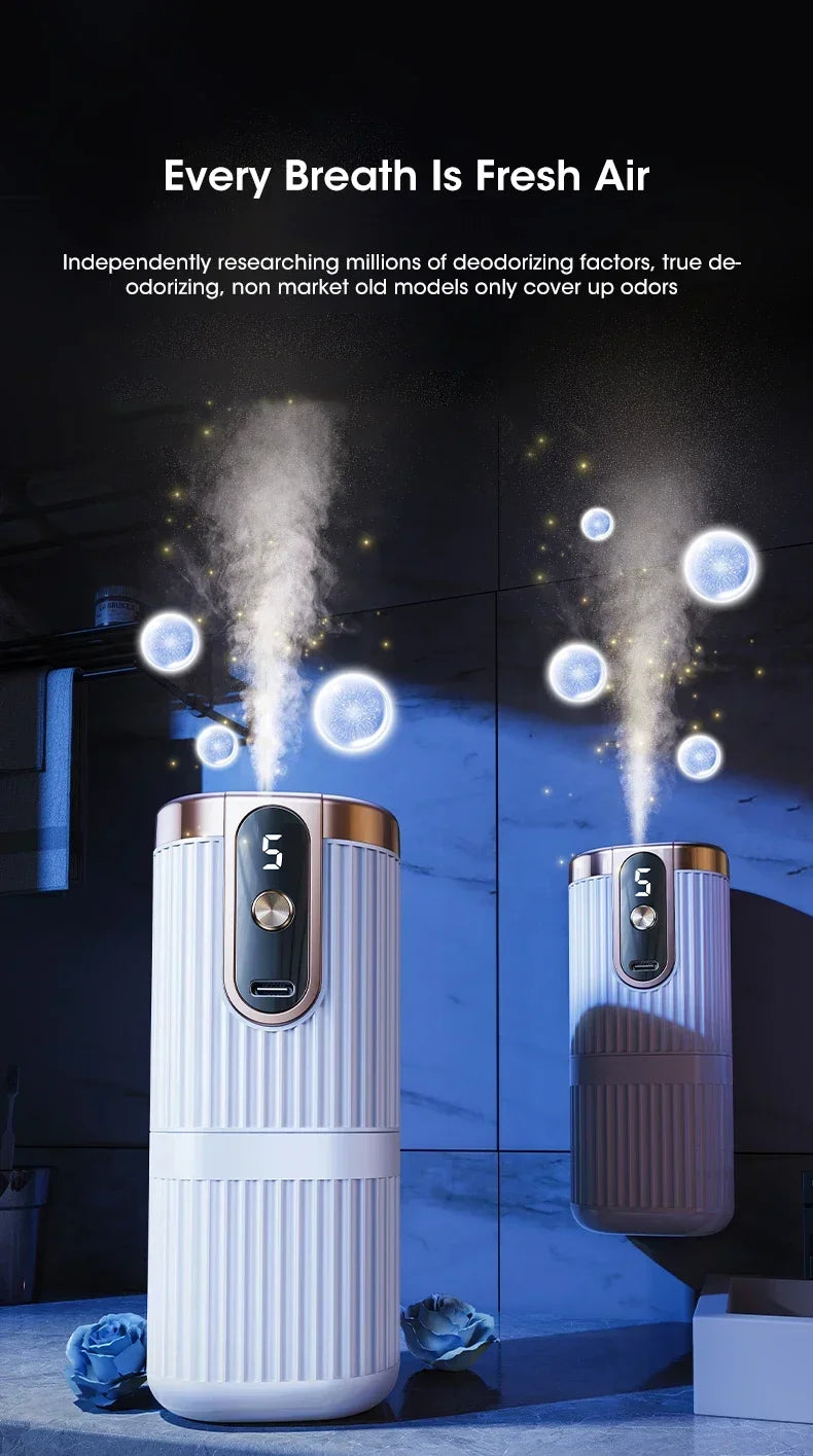 Rechargeable Mini Essential Oil Diffuser 5 Gear Aromatherapy Machine Large Mist Air Humidifier For Home Car Office Use