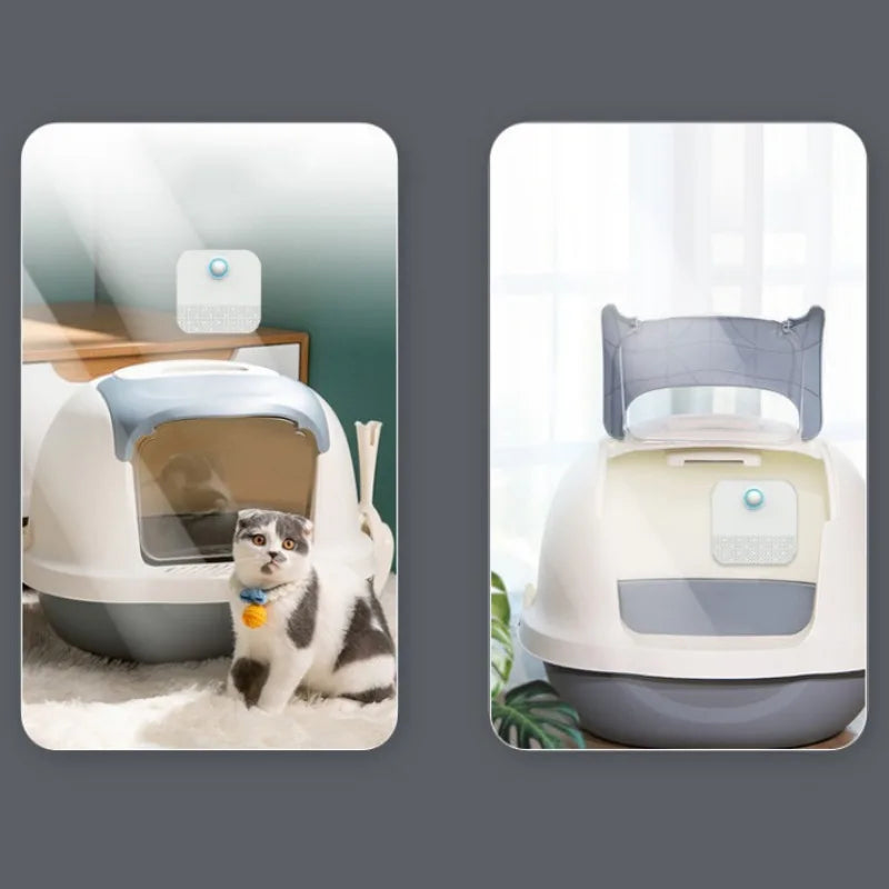 Automatic Cat Litter Box Odor Purifier Deodorizer Pet Toilet Air Freshener Eliminates Smell for Dogs Cats Cat Supplies