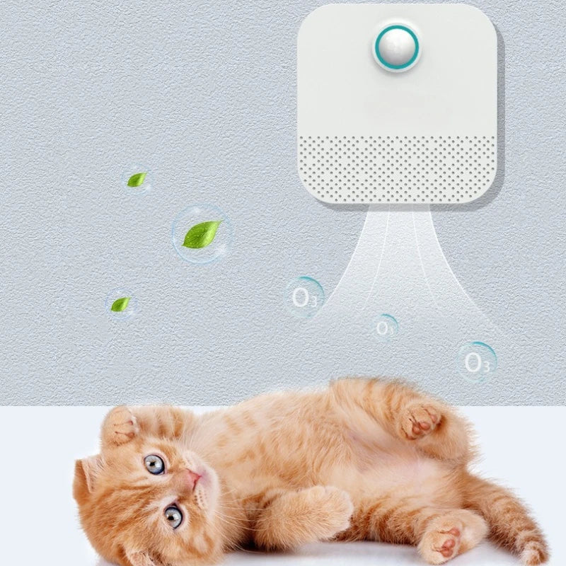 Automatic Cat Litter Box Odor Purifier Deodorizer Pet Toilet Air Freshener Eliminates Smell for Dogs Cats Cat Supplies