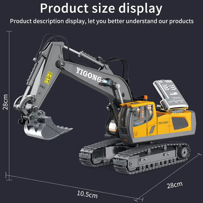 2.4G RC CARS RC Controlled Excavator Alloy Remote Control Vehicle Excavator Engineering Vehicle Dumper  Electric toys Gifts