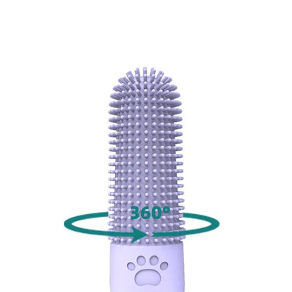 Silicone Pet Teeth Cleaning Fingertips Nontoxic 360° Cleaning Pet Toothbrushes Durable Super Soft Cats Mouth Cleaner Dental Care