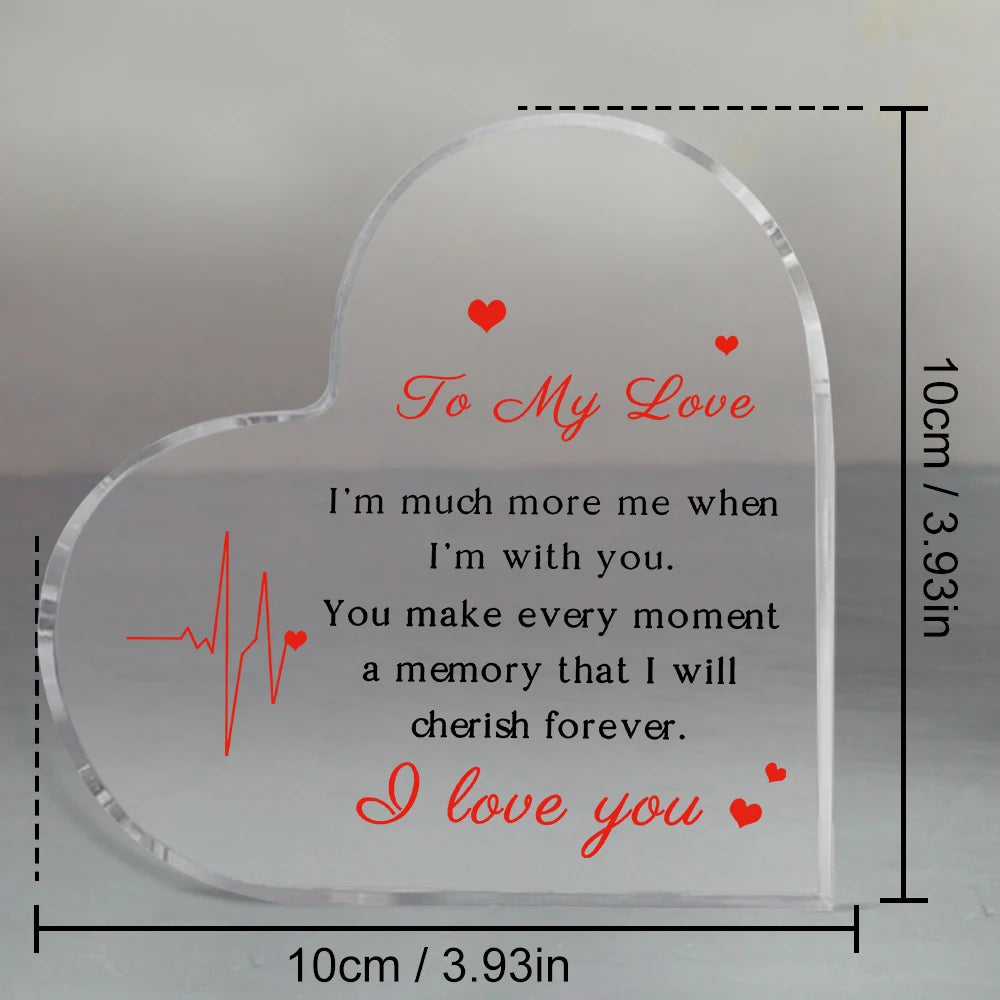 Gifts for Her/Him, Girlfriend Boyfriend Gifts - Engraved Acrylic Plaque , Anniversary Christmas Valentine's Day Birthday Gifts