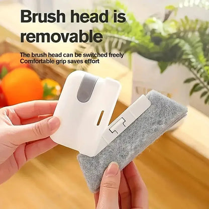 1pc 2 In 1 Groove Cleaning Tool Window Frame Door Groove Cleaning Brush Sliding Door Track Cleaning Tools Hand-held Crevice Clea