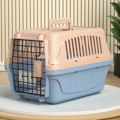 Portable Cat Cage Pet Carrier Thickening Pet Carrier Outdoor Handheld Shipping Box Car Carrying Pet Transport Box Pet Supplies