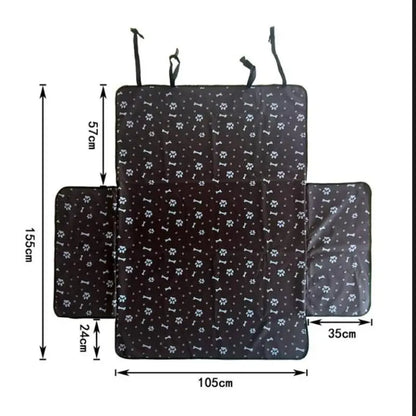 Waterproof Dog Car Seat Cover For Back Seat With Side Flap Seat Protector Car Backseat Protec Mat