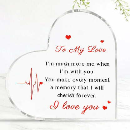 Gifts for Her/Him, Girlfriend Boyfriend Gifts - Engraved Acrylic Plaque , Anniversary Christmas Valentine's Day Birthday Gifts
