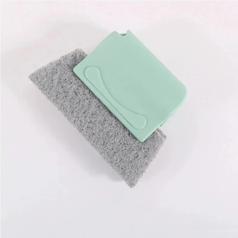 1pc 2 In 1 Groove Cleaning Tool Window Frame Door Groove Cleaning Brush Sliding Door Track Cleaning Tools Hand-held Crevice Clea