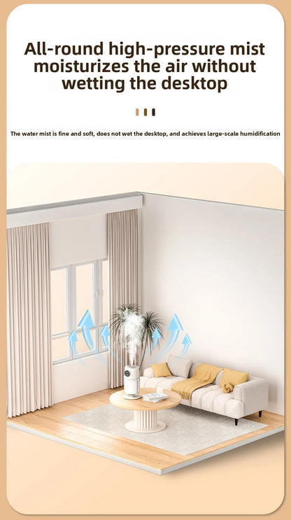 H8 Single Spray Humidifier USB 360° Rotation Air Purifier for Home Office Quiet Night Light Mini Mist
