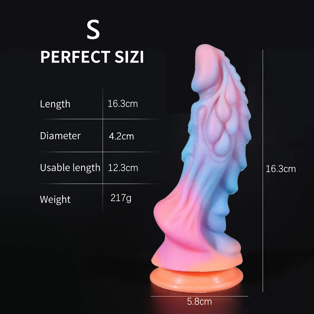 Realistic Monster Dildo Sex Toys Huge Anal Dildo with Strong Suction Cup for Hands-Off Play, Liquid Silicone Thick Dildos Adult