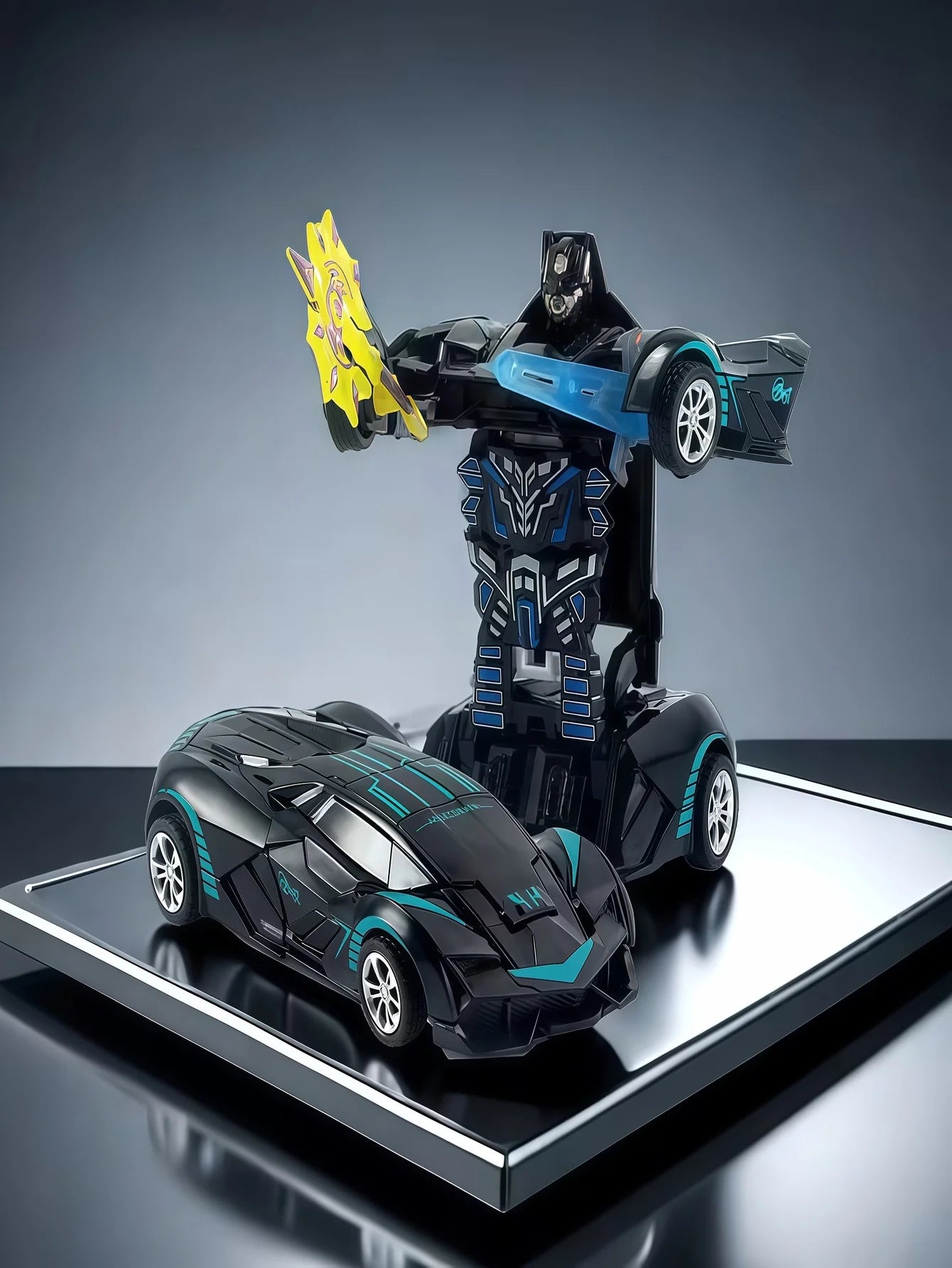1PCS Transforming Toy for Kids, Suitable for Boys Ages 3-12 - Crash-Transforming Transformers Model Car Toy for Children