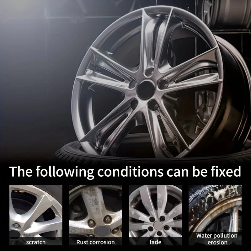 Automobile wheel rim scratch reconditioning paste, tire rim scratch paint repair paste - aluminum alloy wheel hub repair