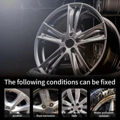 Automobile wheel rim scratch reconditioning paste, tire rim scratch paint repair paste - aluminum alloy wheel hub repair