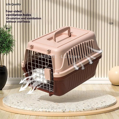 Portable Cat Cage Pet Carrier Thickening Pet Carrier Outdoor Handheld Shipping Box Car Carrying Pet Transport Box Pet Supplies