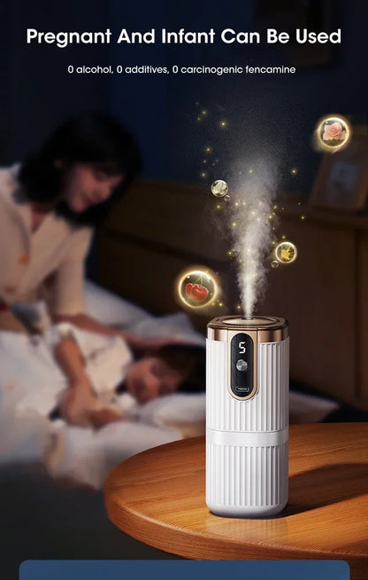 Rechargeable Mini Essential Oil Diffuser 5 Gear Aromatherapy Machine Large Mist Air Humidifier For Home Car Office Use