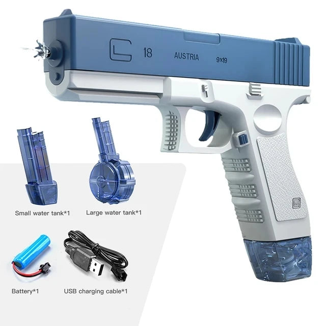 Pistola de agua M416, pistola eléctrica, juguete de tiro, totalmente automático, tiro de verano, playa, diversión al aire libre,