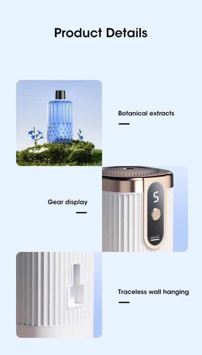 Rechargeable Mini Essential Oil Diffuser 5 Gear Aromatherapy Machine Large Mist Air Humidifier For Home Car Office Use