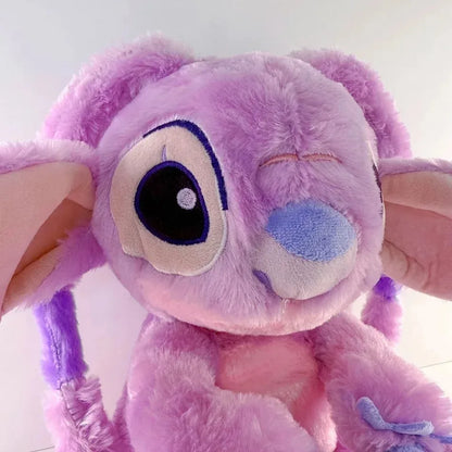 2026! & hot Lilo Stitch Plush Doll Breath Child Peluche Kawaii Soothes Toy Anime Baby Music Light Sleep Toys Pink Stitch Kid Gi