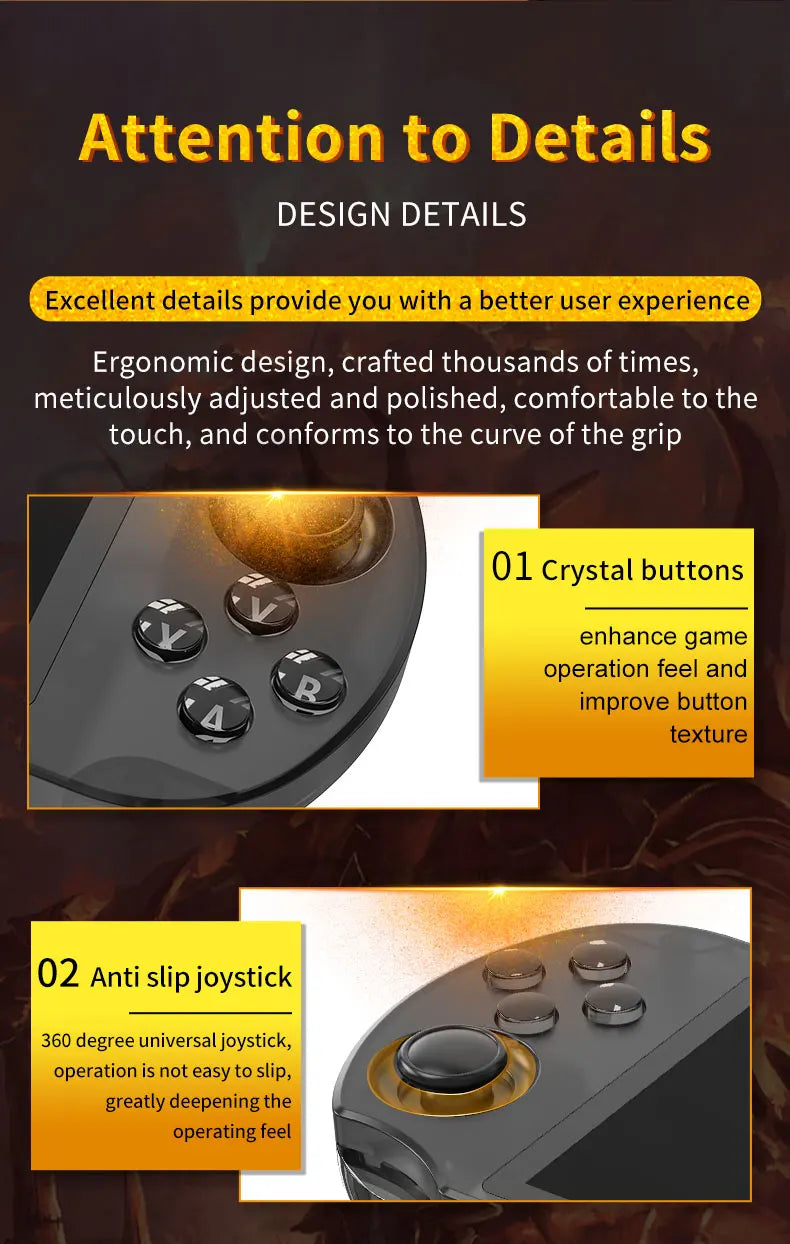 4.5-Inch IPS HD Screen Handheld Wireless Game Console SF3000HD With 1.2G Dual-Core Processor Large Battery Handheld Game Players
