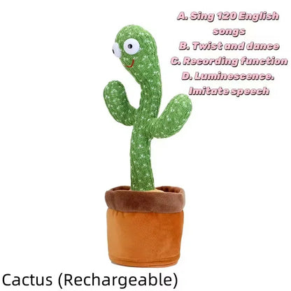 New Interactive Dancing Cactus Toys For Kids Baby Toddler Boys And Girls Fun Singing Mimic Recording Repeating Cactus Baby Gifts