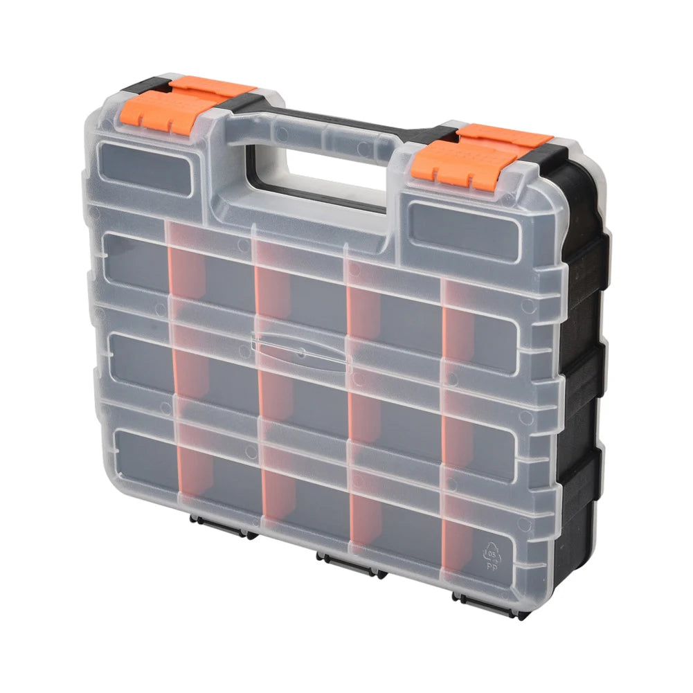 Double Side Tools Box Organizer Tool Storage Box Multifunctional Portable Tool Box Toolbox Container for Screws Nuts Small Parts