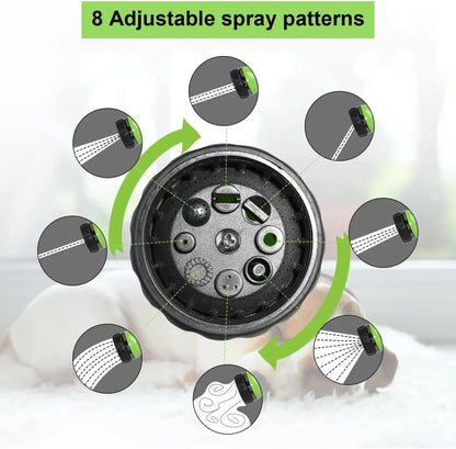 Dog Shower Sprayer 8 in 1 Pet Bath Cleaning Cat Dog Shower Gun High-pressure Hose Nozzle Foam Garden Car Animal Dog Wash Tool