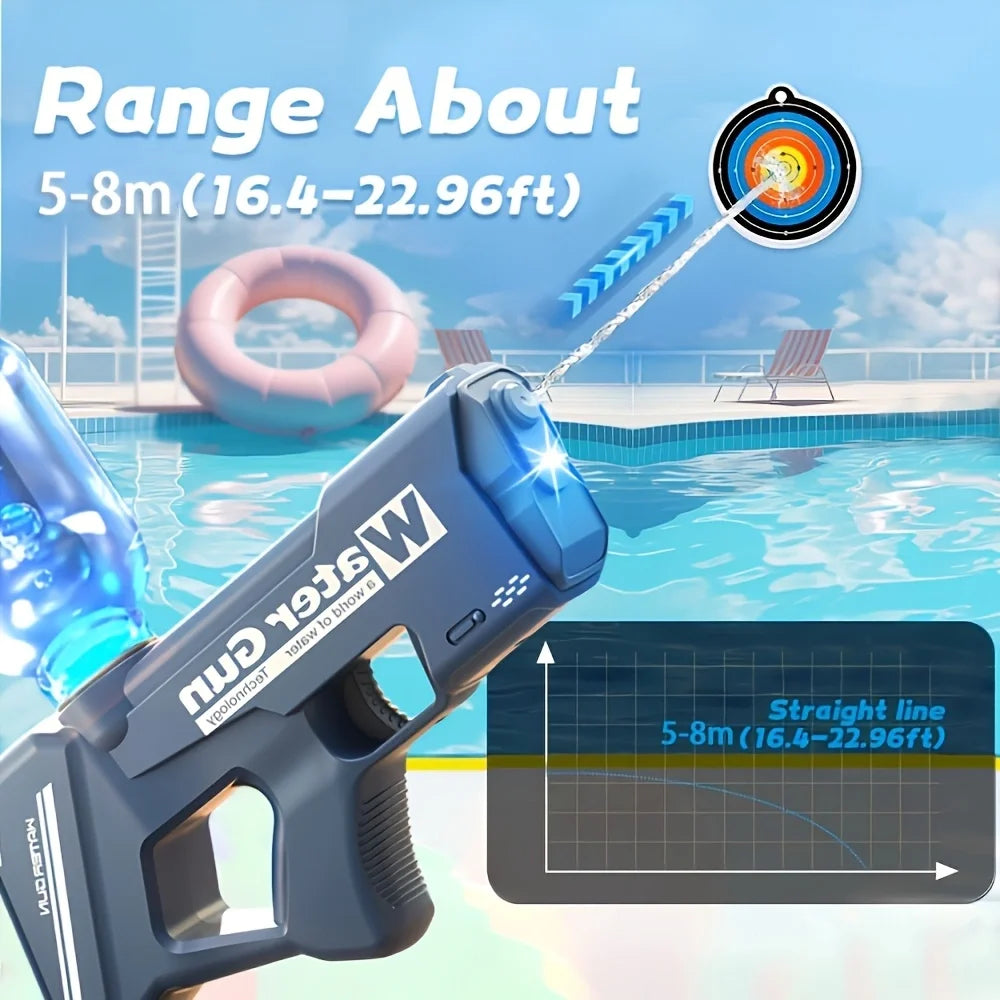 2025 New Water Gun Fully Automatic Shooting Toy High Pressure Sprinkler Summer Outdoor Beach Pool Party Toy Children Adult Gift