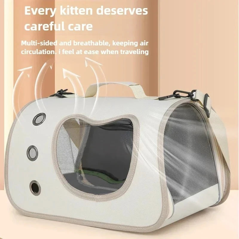 Lightweight Portable Foldable Breathable Pet Carrier Bag for Small Dogs Cats and Kittens Ideal for Outdoor Travel