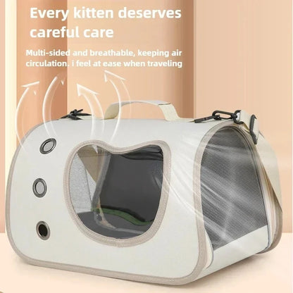 Lightweight Portable Foldable Breathable Pet Carrier Bag for Small Dogs Cats and Kittens Ideal for Outdoor Travel