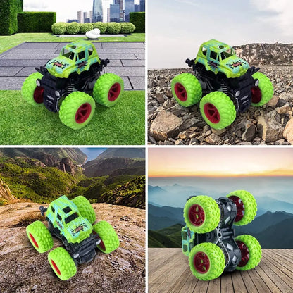 Pull Back Toy Car  Inertial Rotation Car Four-wheel Drive Off-road Vehicle SUV Racing Power Car Children's Toy CarGift