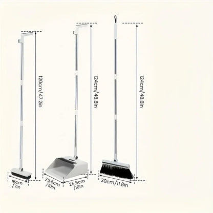 3-in-1 Folding Broom and Dustpan Set - Varixo