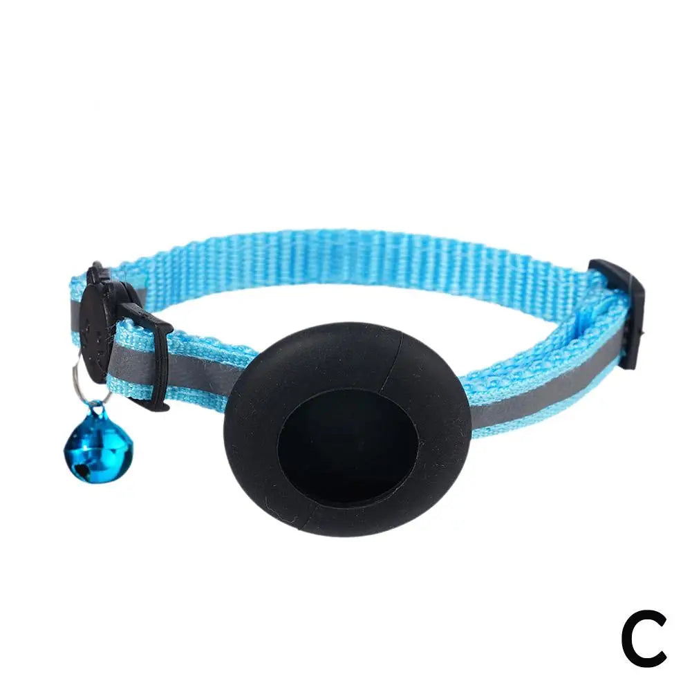 Pet Smart Bluetooth With Bell Cute Reflective Dog Tracking Collar Footprint Address Bird Cat Pendant Night Anti T1K3