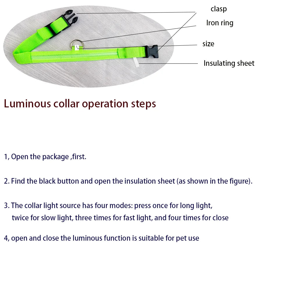 Glowing Pet Collar Leash - Varixo