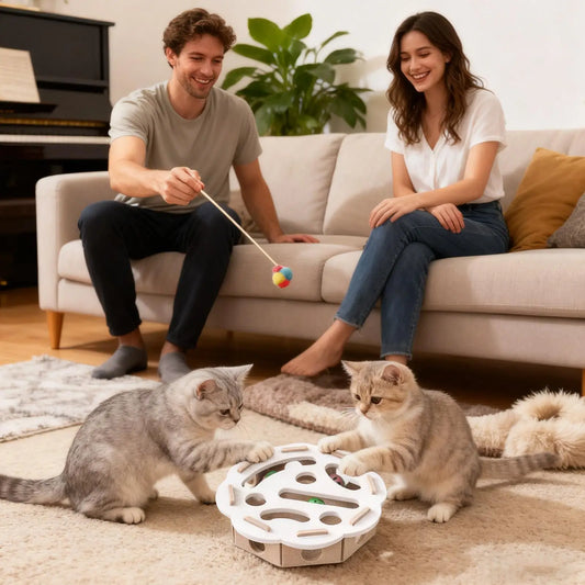 Cat Ball Puzzle Toy Pet Felt Play Game Cat Puzzle Box Game For Indoor Outdoor Home Garden Backyard Exercise Patio Balcony