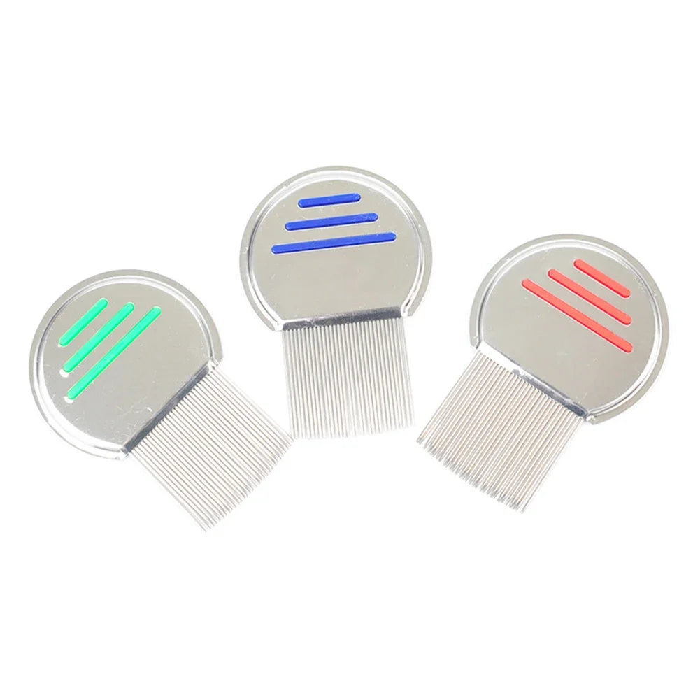 Stainless Steel Terminator Lice Comb Children Hair Removal Headdress Super Density Teeth Remove Nits Comb Dog Brushes Accessory