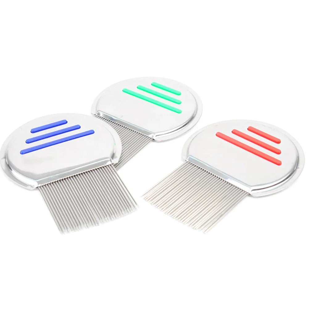 Stainless Steel Terminator Lice Comb Children Hair Removal Headdress Super Density Teeth Remove Nits Comb Dog Brushes Accessory