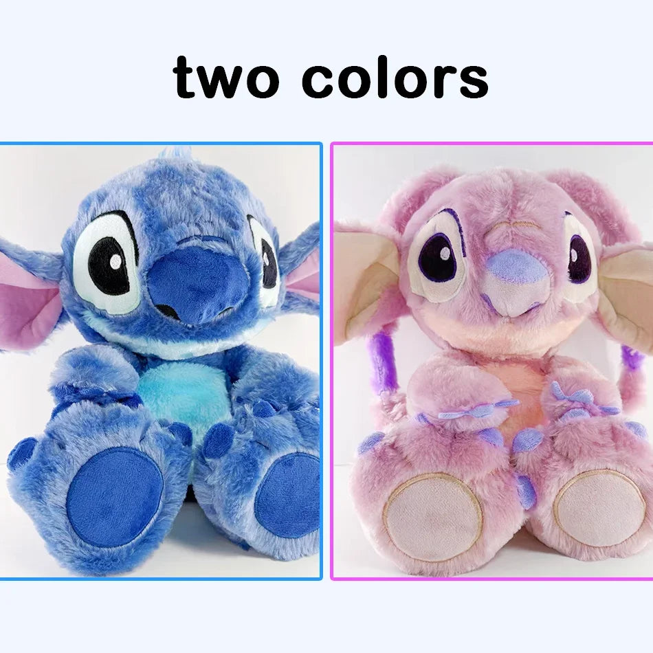 2026! & hot Lilo Stitch Plush Doll Breath Child Peluche Kawaii Soothes Toy Anime Baby Music Light Sleep Toys Pink Stitch Kid Gi