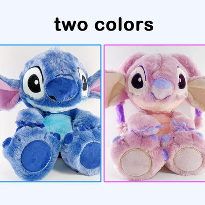 2026! & hot Lilo Stitch Plush Doll Breath Child Peluche Kawaii Soothes Toy Anime Baby Music Light Sleep Toys Pink Stitch Kid Gi