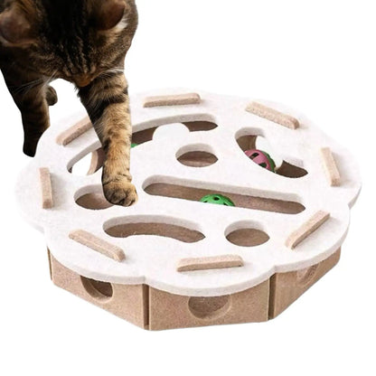 Cat Ball Puzzle Toy Pet Felt Play Game Cat Puzzle Box Game For Indoor Outdoor Home Garden Backyard Exercise Patio Balcony