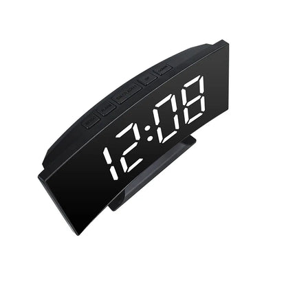 Electronic Alarm Clock Noiseless Design Digital LED Large Display Mirror Electronic Clock Digital Alarm Clock LED Mirror Clocks
