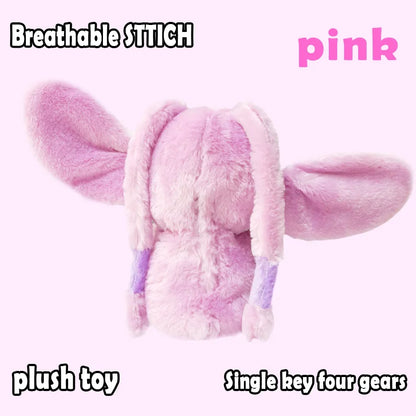 2026! & hot Lilo Stitch Plush Doll Breath Child Peluche Kawaii Soothes Toy Anime Baby Music Light Sleep Toys Pink Stitch Kid Gi
