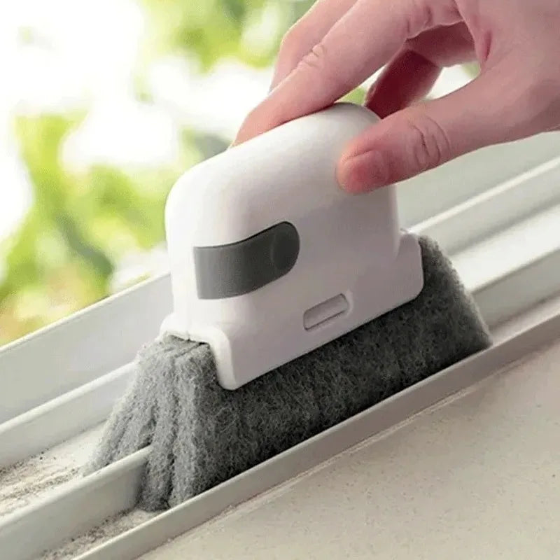 1pc 2 In 1 Groove Cleaning Tool Window Frame Door Groove Cleaning Brush Sliding Door Track Cleaning Tools Hand-held Crevice Clea