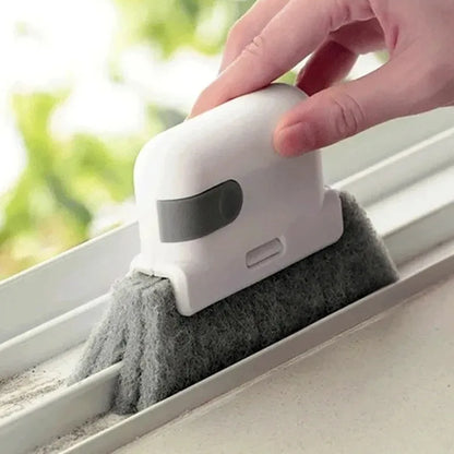 1pc 2 In 1 Groove Cleaning Tool Window Frame Door Groove Cleaning Brush Sliding Door Track Cleaning Tools Hand-held Crevice Clea