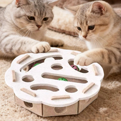 Cat Ball Puzzle Toy Pet Felt Play Game Cat Puzzle Box Game For Indoor Outdoor Home Garden Backyard Exercise Patio Balcony