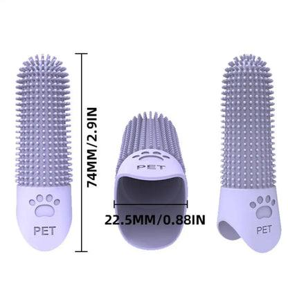Silicone Pet Teeth Cleaning Fingertips Nontoxic 360° Cleaning Pet Toothbrushes Durable Super Soft Cats Mouth Cleaner Dental Care