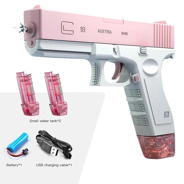 Pistola de agua M416, pistola eléctrica, juguete de tiro, totalmente automático, tiro de verano, playa, diversión al aire libre,