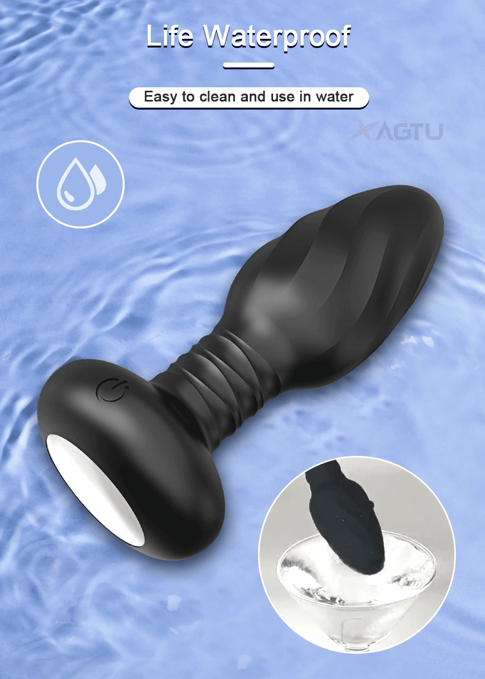 360° Rotation Vibrating LED Butt Plug for Men Wiggle Prostate Massager Gay APP Anal Vibrator Anal Plug Sex Toy for Couples