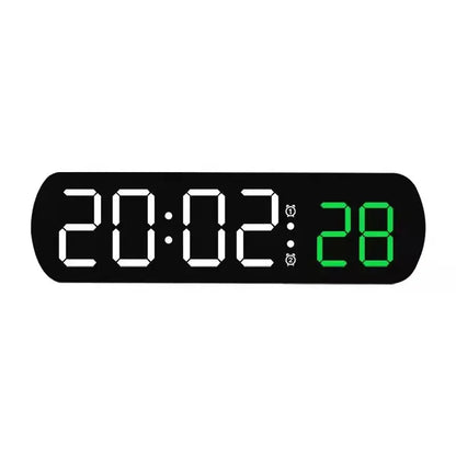 Voice Control Digital Alarm Clock TEMP Date Timer Countdown Night Mode Type-C USB 12/24H Anti-disturb Funtion 2 Alarms LED Clock