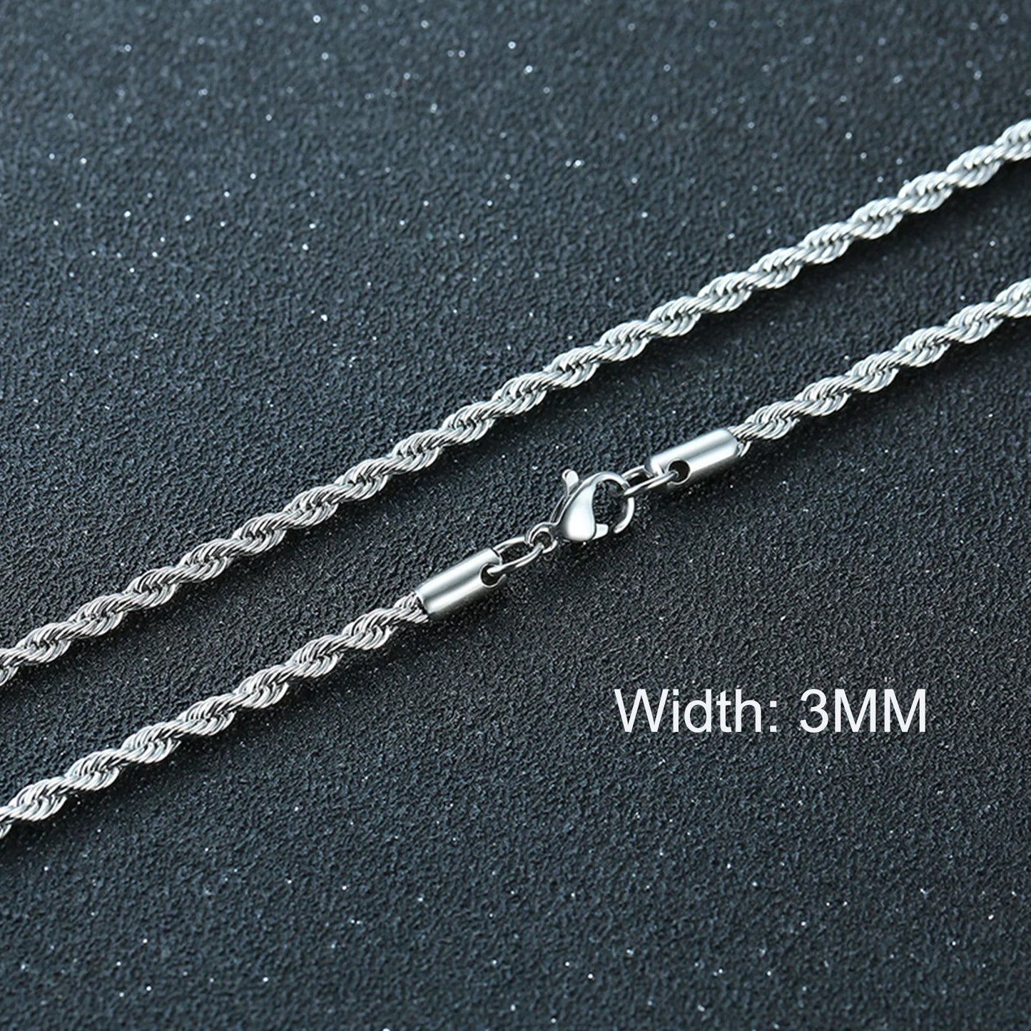 3-11MM Classic Cuban Chain Necklace for Men Women,Silver Black Gold Grey Color Stainless Steel Chains,Basic Punk Jewelry Gift